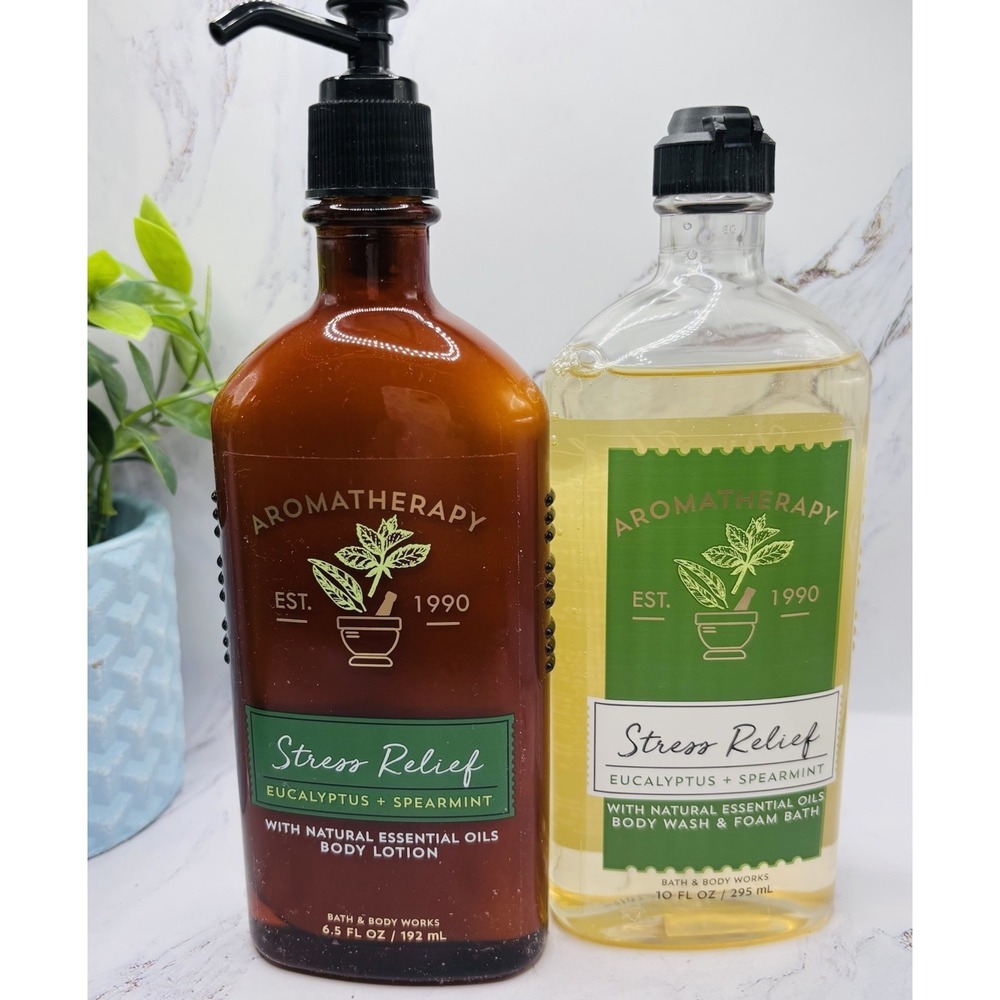 Bath & Body Works Aromatherapy Stress Relief Lotion & Wash Eucalyptus+Spearmint